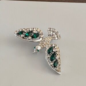 Vintage Coro Sterling Bird In Flight Brooch 1940s